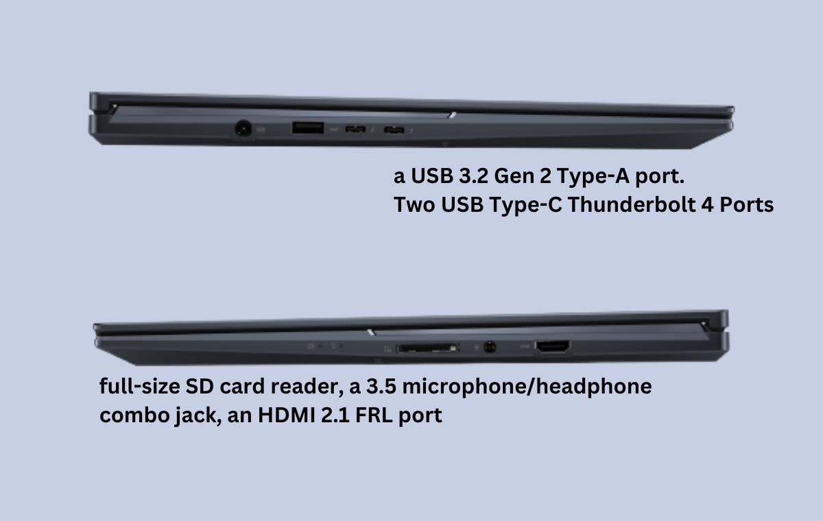 Asus Zenbook Pro 16x OLED Ports