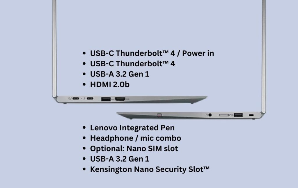 ThinkPad X1 Yoga Gen 8 2023 Laptop Ports