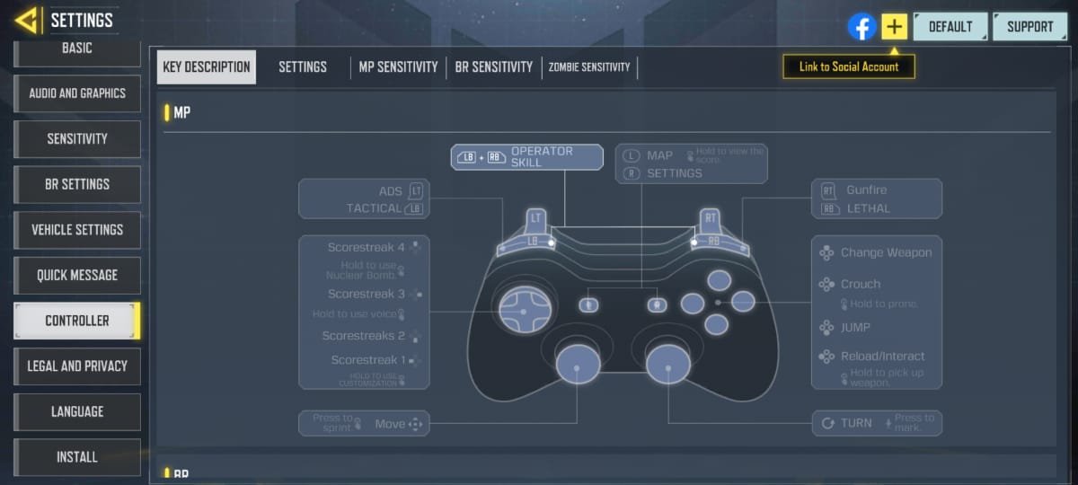 Cal of Duty Mobile EasySMX Wireless Gaming controller Mapping