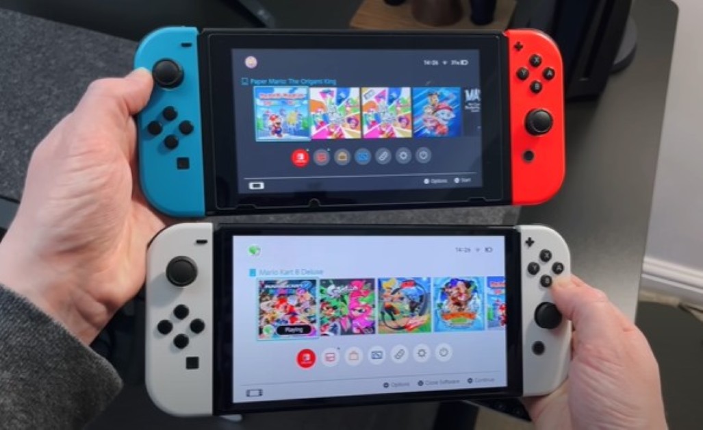 Nintendo Switch Regular vs Oled screen